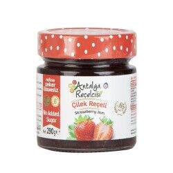 Antalya Reçelcisi Şeker İlavesiz Çilek Reçeli 290 G 12li - Antalya Reçelcisi