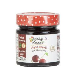 Antalya Reçelcisi Şeker İlavesiz Vişne Reçeli 290 G 12li - Antalya Reçelcisi