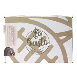 Dr. Gusto Pembe-Beyaz Desenli Kalem 240 Ad (Kod:9128) - Dr. Gusto