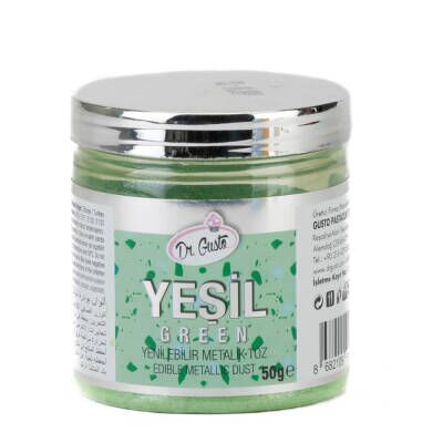 Dr. Gusto Yenilebilir Yeşil Metalik Gıda Simi 50 G - 1