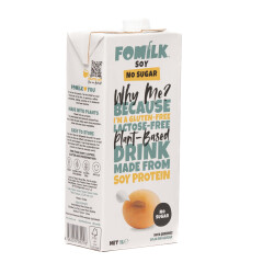 Fomilk Bitkisel Bazlı Şekersiz Soya İçeceği 1 L - Fomilk