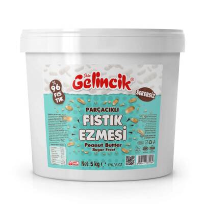 Gelincik Parçacıklı Şekersiz Fıstık Ezmesi 5 Kg - 1