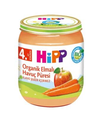 Hipp Organik Elmalı Havuç Püresi 125 G 6lı - 1