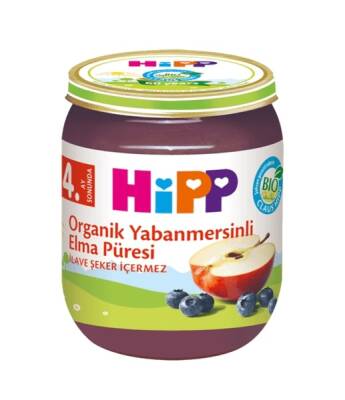 Hipp Organik Yabanmersinli Elma Püresi 125 G 6lı - 1