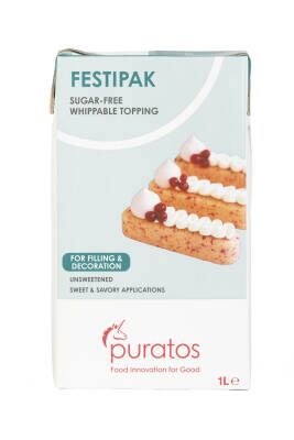 Puratos Festipak Şekersiz Soğuk Krema 1 L 12 Ad - 1